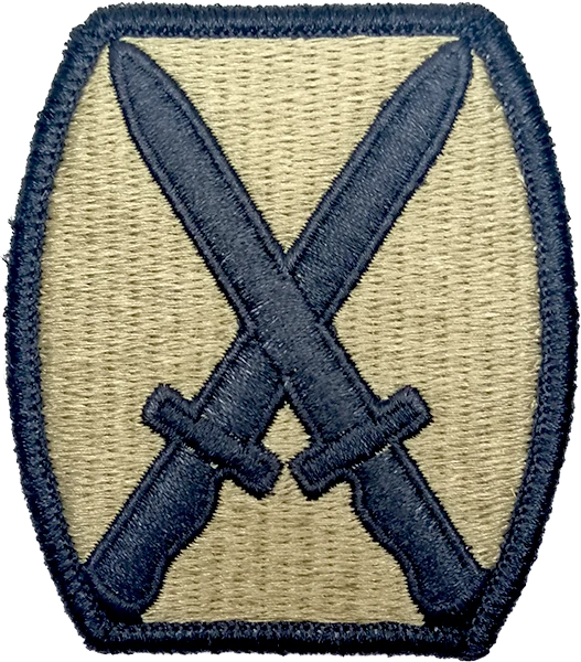 10th Infantry (Mountain) Division OCP Patch with Fastener