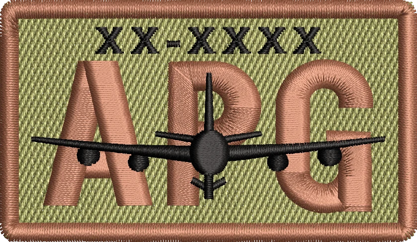 APG - Duty Identifier Patch with KC-135 *Custom Tail Numbers* (Black)