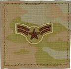 E -3 A1C-- U.S. AIR FORCE OCP RANK -- W/HOOK BACKING