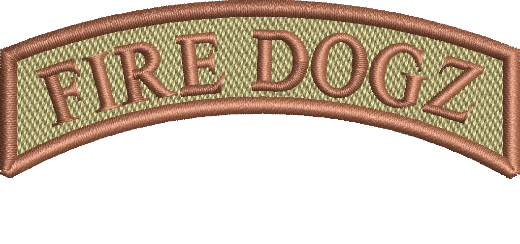 Fire Dogz - Rocker Tab (SPICE BROWN BORDER)