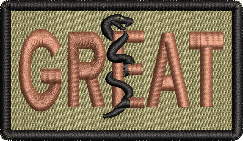 GREAT - Duty Identifier Patch with Snake (BLACK BORDER)