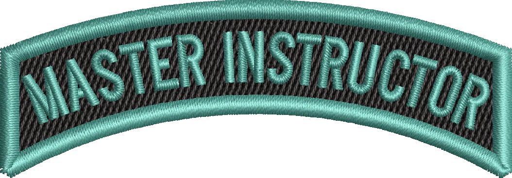 Master Instructor - Rocker Tab *TEAL*