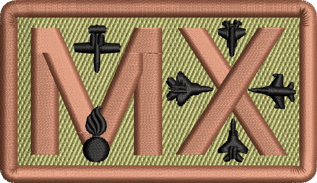 MX- Duty Identifier Patch *f-35, f-22, f-16, f-15, a-10, Ammo Pisspot*