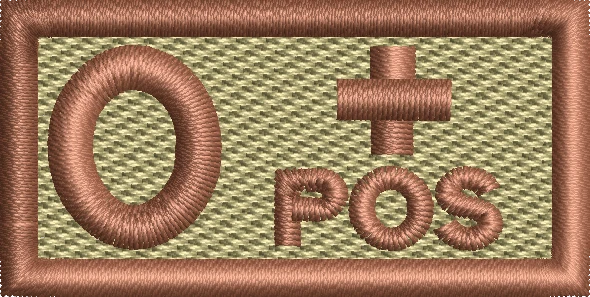 O+ Blood Type Pen Tab (Spice Brown)