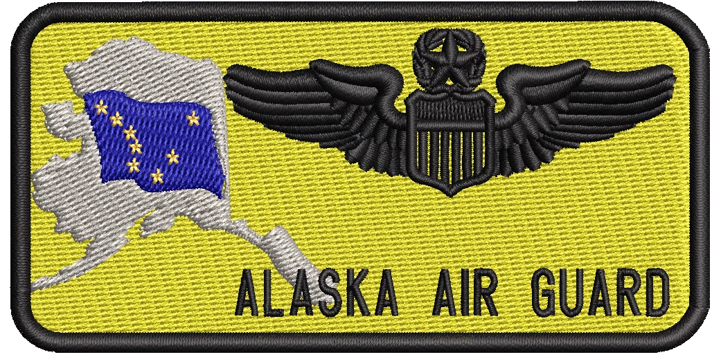 Standard Name Tag - Alaska Air National Guard W/ Leather Backing - Image 3