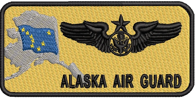 Standard Name Tag - Alaska Air National Guard W/ Leather Backing - Image 5
