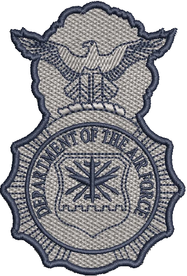 USAF Security Forces Badge - NAVY & SILVER