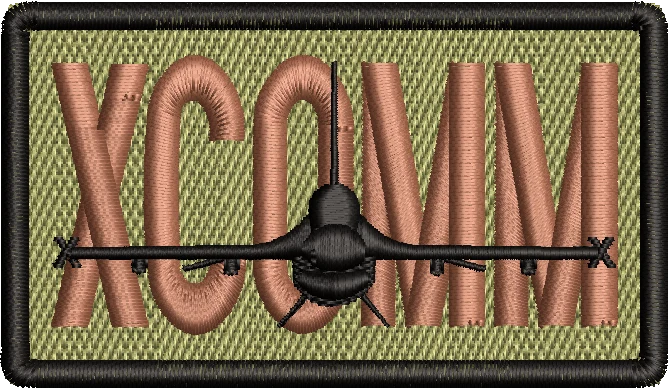 XCOMM - Duty Identifier Patch with F-16 (BLACK BORDER)